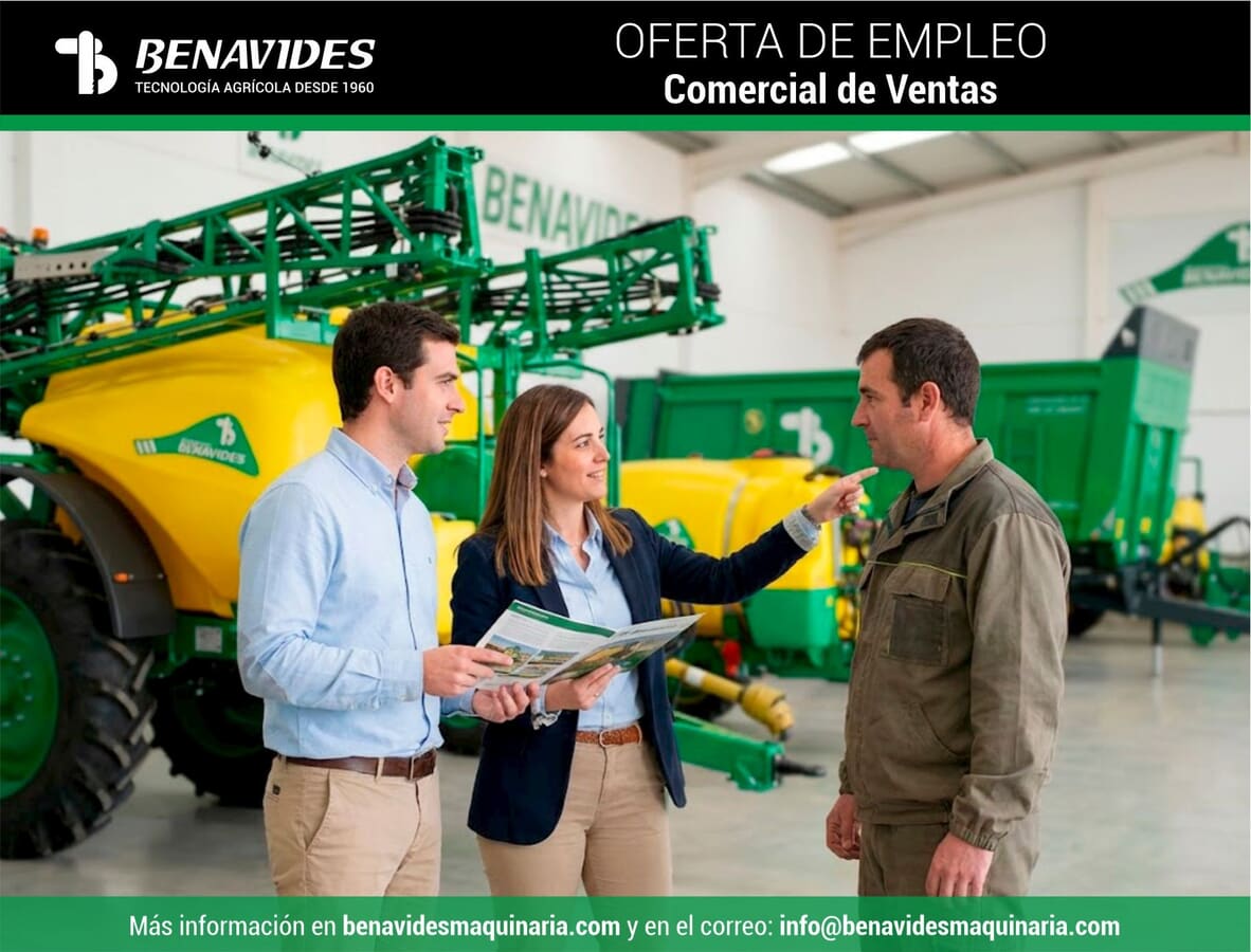 Oferta empleo: Comercial de ventas - BENAVIDES Maquinaria