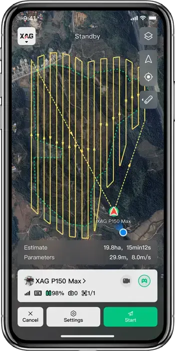 Un solo vuelo cartografía hasta 20 hectáreas  <span style="font-size: 16px;"><sup>17</sup></span>
